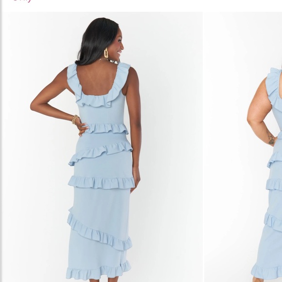 Show Me Your MuMu Greta dress Steele blue size s - Picture 3 of 5